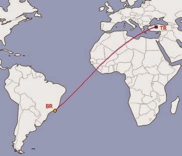 Brezilya türkiye arası uçakla kaç saat